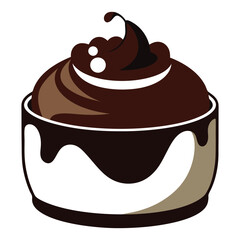 Chocolate cake vector illustration
