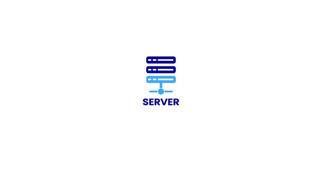 Server logo icon, Server linear icon, server concept stroke icon, server.