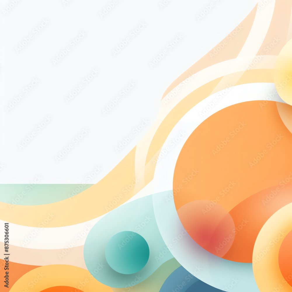 Poster abstract background with colorful shapes