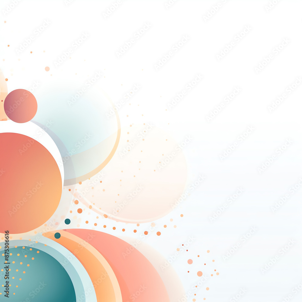 Poster abstract background with colorful shapes