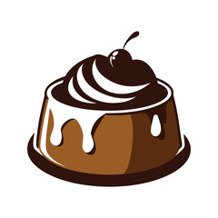 Chocolate cake vector illustration
