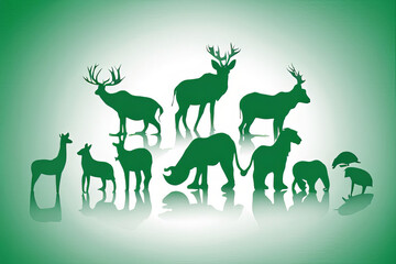 Celebrate World Animal Day 2024 World Wildlife Day with the animals WorldAnimalDay AnimalIcons Green