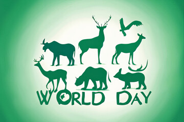 Celebrate World Animal Day 2024 World Wildlife Day with the animals WorldAnimalDay AnimalIcons Green