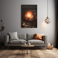 modern living room with sofa