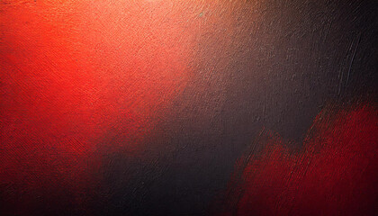 Abstract Expressionist Canvas with Gradient Transition from Deep Crimson Red to Midnight Black, Showcasing Textured Brushstrokes and Rich Color Saturation