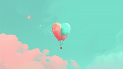 Fototapeta premium Hot air balloon in the sky