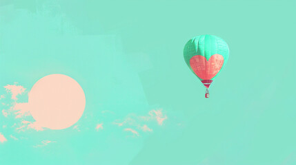 Obraz premium Hot air balloon in the sky