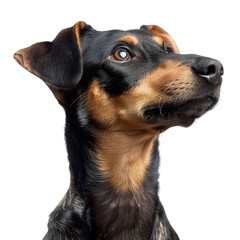 indian pariah dog isolated on white background genrated by AI


