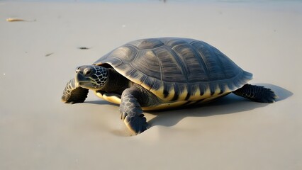 A Turtle on a beach