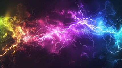Obraz premium abstract rainbow lightning background