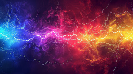 Fototapeta premium abstract rainbow lightning background