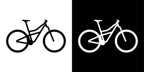 Fototapeta premium Bike icon bicycle simple graphic. Minimal bicycle symbol line outline stroke