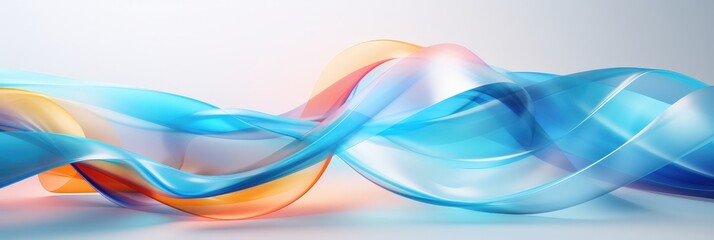 Fototapeta premium Abstract Blue and Orange Waves
