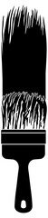 Obraz premium black illustration of a paint brush without background