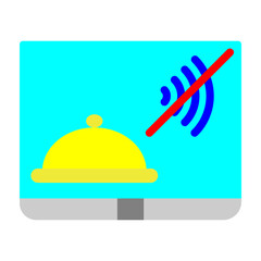 Fototapeta premium Laptop (for online orders) Vector Flat Icon Design