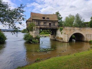 The old mill on the river Seine, Vernon-Giverny, France