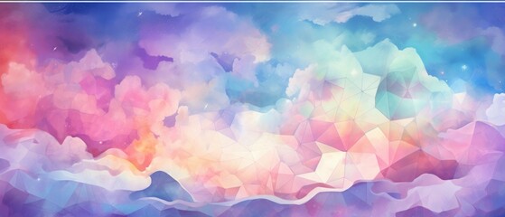 Holographic Material Structure Background - Generative AI