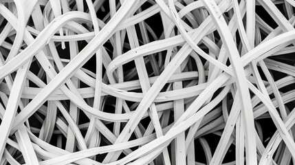 Tangled and interwoven lines AI generated illustration