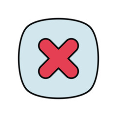 Fototapeta premium cross icon with white background vector stock illustration