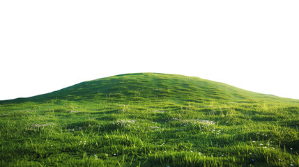 Obraz premium Panoramic green hills isolated on transparent background. 