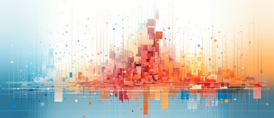 Digital Pixels Material Structure Background - Generative AI