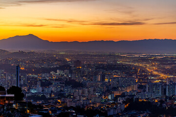 Fototapeta premium sunset over the Rio de Janeiro city