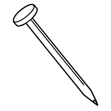 recommend clip art: nail outline coloring book page line art illustration digital drawing