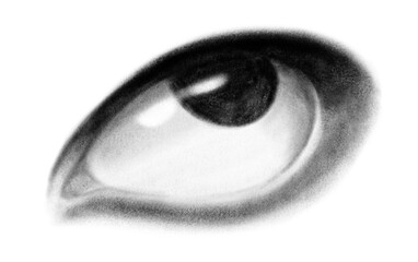 Eye surreal psychedelic chalk tattoo illustration