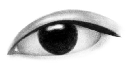 Eye surreal psychedelic chalk tattoo illustration