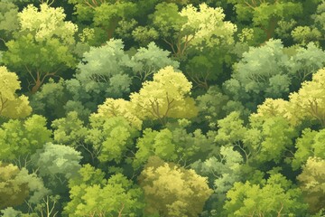 Naklejka premium Stylized tree shapes for digital art