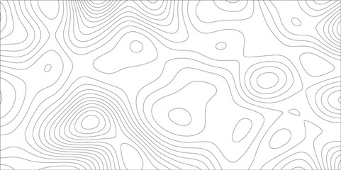 Ocean topographic line map with curvy wave isolines vector illustration. Abstract topographic contours map background, Vector contour topographic map. Cartography texture abstract banner use.	