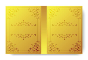 Gold vintage cover with frame ornament