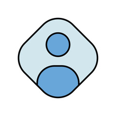 user icon with white background vector stock illustration