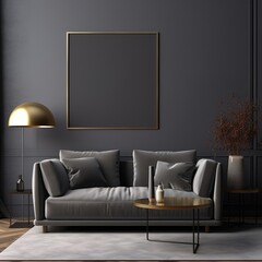 modern living room with sofa