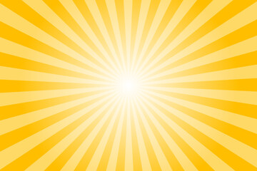 Sunburst background with yellow rays. -sunburst Pattern Background. Summer Banner. Vector Illustration