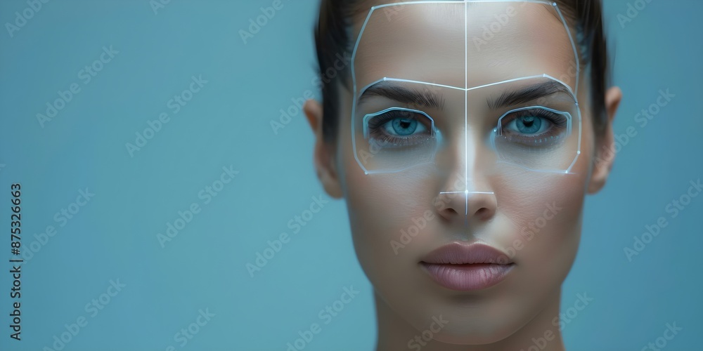 Poster advanced 3d facial recognition system with cutting-edge scanning technology for enhanced identificat