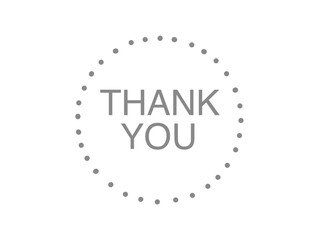 シンプルな手描きのTHANK YOUのアイコンのイラスト