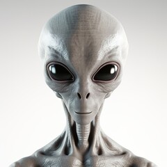 alien head with skull