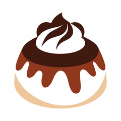 Chocolate cake vector illustration
