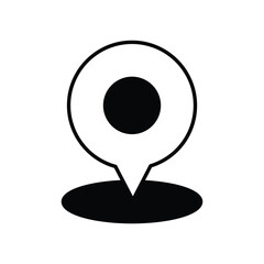 map icon with white background vector stock illustration