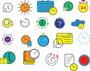 This is simple and vector Watch icon set and it is editable.