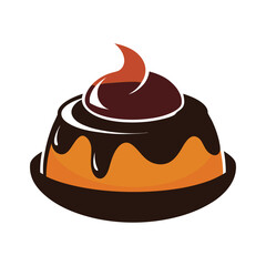 Chocolate cake vector illustration
