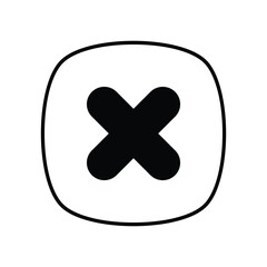 Obraz premium cross icon with white background vector stock illustration