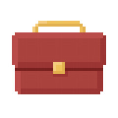 Business briefcase Icon, Pixel 8 bit style