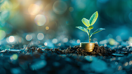 A finance and money technology background concept highlighting business prosperity and asset management, showcasing economic and financial growth through investment in valuable assets