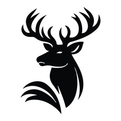 Obraz premium Elegant Deer Silhouette Vector Designs: Perfect for Your Wildlife Graphic Project,
