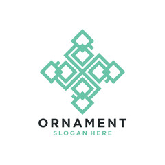 Ornament line art logo design