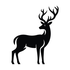 Elegant Deer Silhouette Vector Designs: Perfect for Your Wildlife Graphic Project,