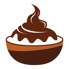 Chocolate cake vector illustration
