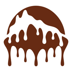 Chocolate cake vector illustration
